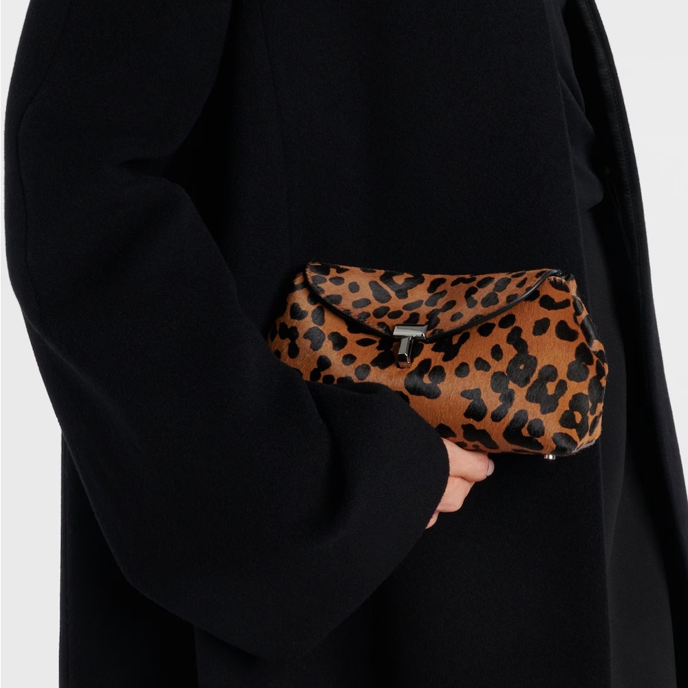 Toteme Leopard Print Ponyhair Clutch - Picture 2 of 2
